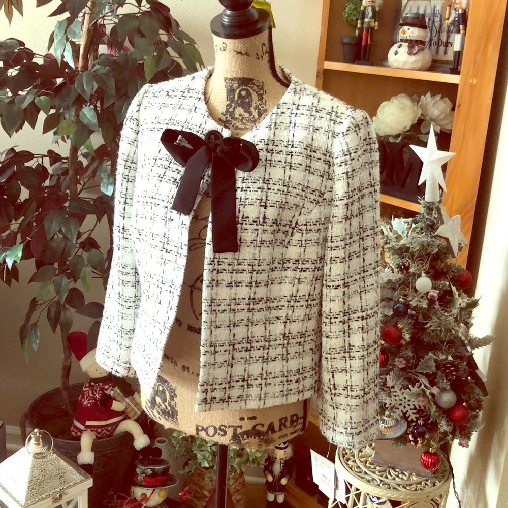 Nine West Black/Ivory blazer/jacket
